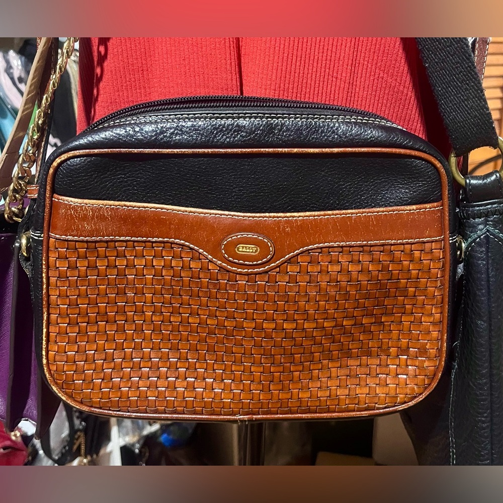 Bally black crossbody bag.